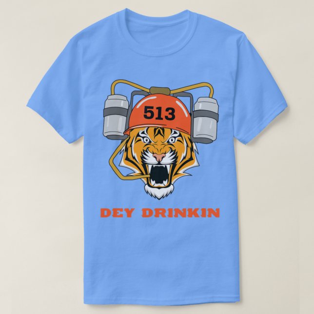 Camiseta cincinnati dey drinkin bengal tigre (Diseño del anverso)