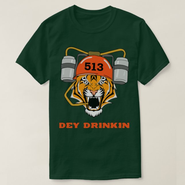 Camiseta cincinnati dey drinkin bengal tigre (Diseño del anverso)
