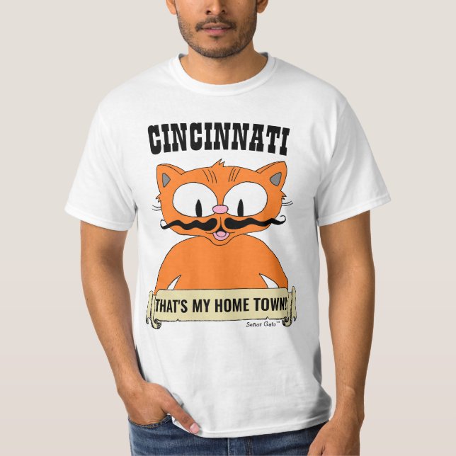 Camiseta ¡CINCINNATI ES MI CIUDAD! Personalizado Cat (Anverso)
