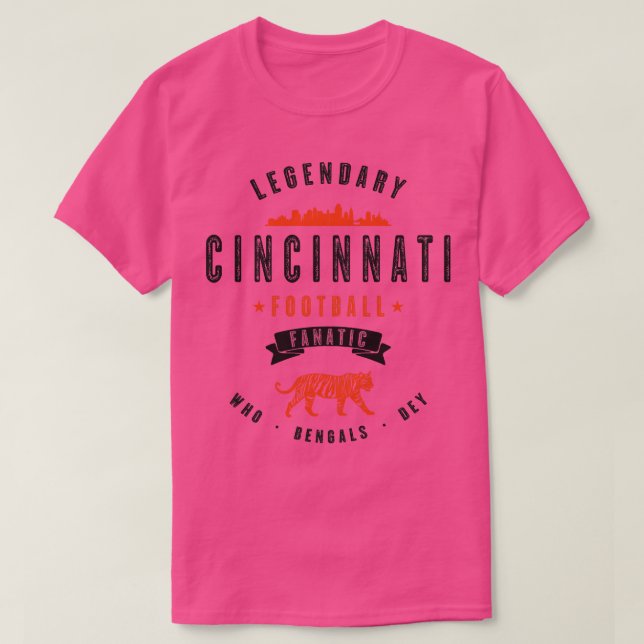 Camiseta Cincinnati Fanatic Vintage Look Textos (Diseño del anverso)