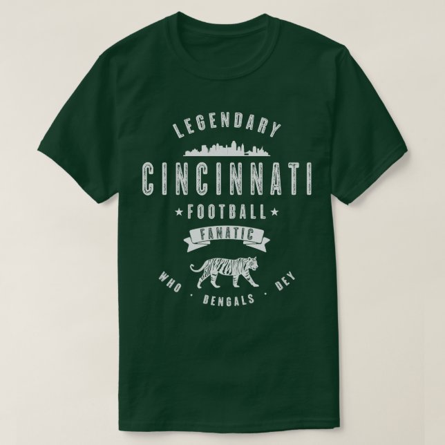 Camiseta Cincinnati Fanatic Vintage White Textos (Diseño del anverso)