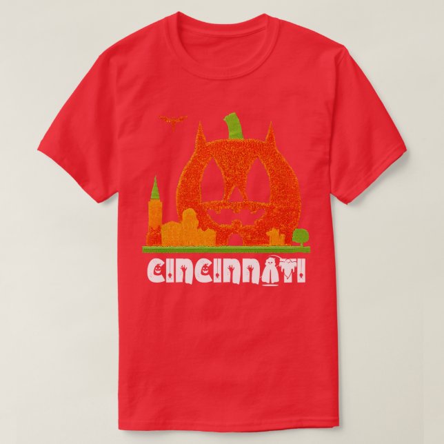 Camiseta Cincinnati Halloween (Diseño del anverso)