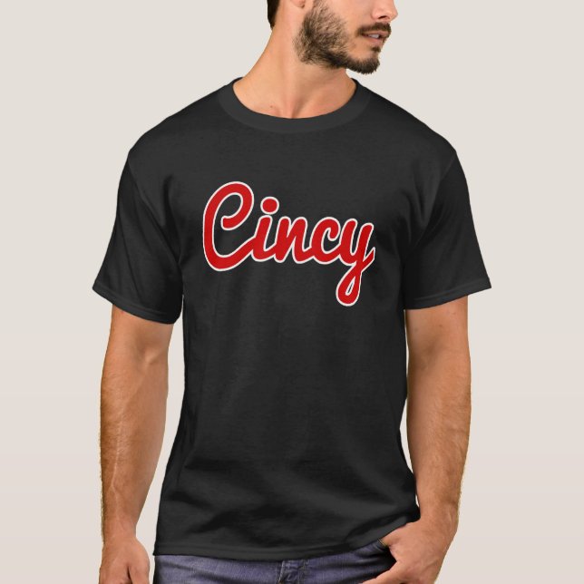 Camiseta Cincinnati Ohio Classic Red Script Cincy City (Anverso)