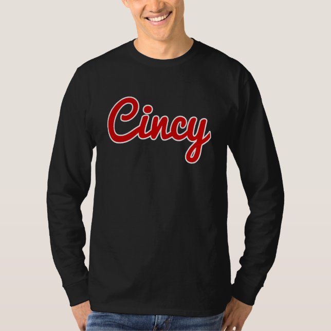 Camiseta Cincinnati Ohio Classic Red Script Cincy City (Anverso)