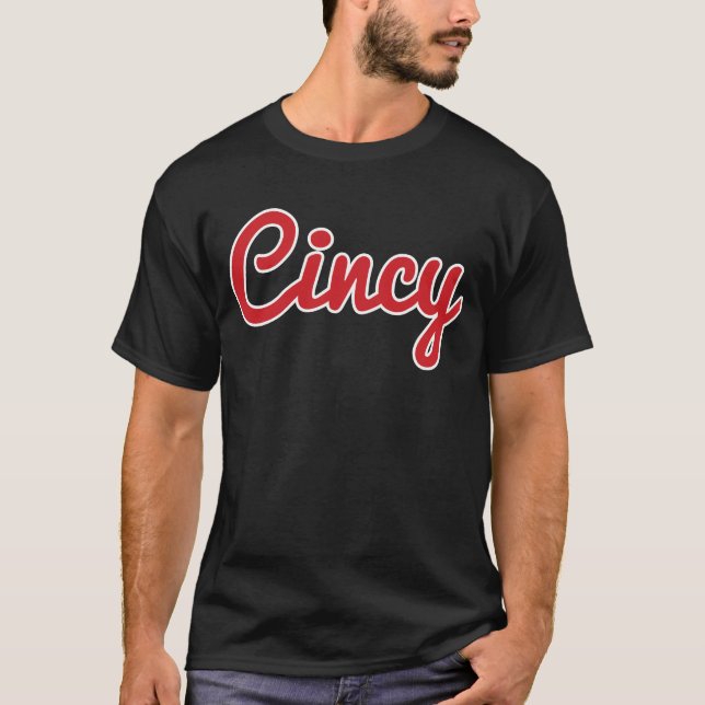 Camiseta Cincinnati Ohio Classic Red Script Cincy City (Anverso)