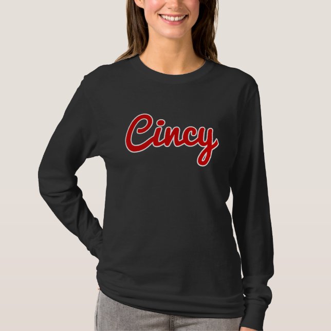 Camiseta Cincinnati Ohio Classic Red Script Cincy City (Anverso)