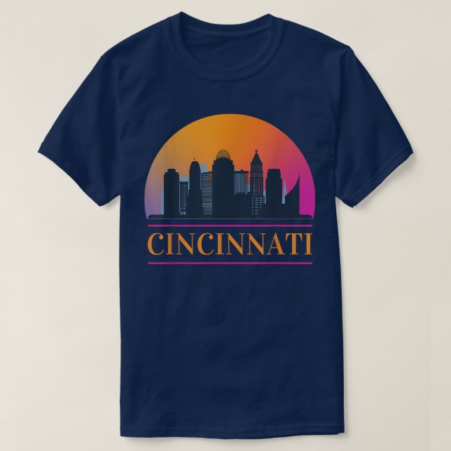 Camiseta Cincinnati Ohio Skyline  (Diseño del anverso)
