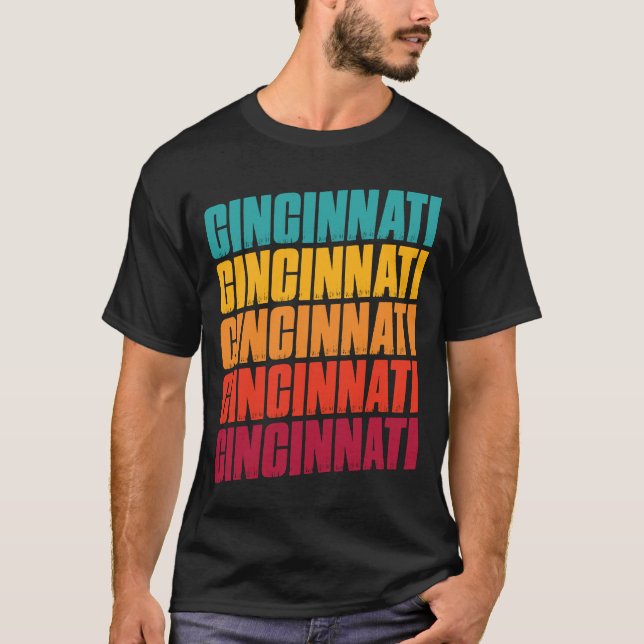 Camiseta Cincinnati Ohio Souvenir Retro Vicinnati (Anverso)