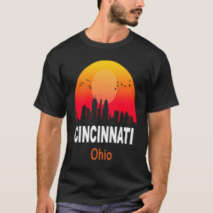 Camiseta Cincinnati Ohio Vintage Sunset Retro Estado