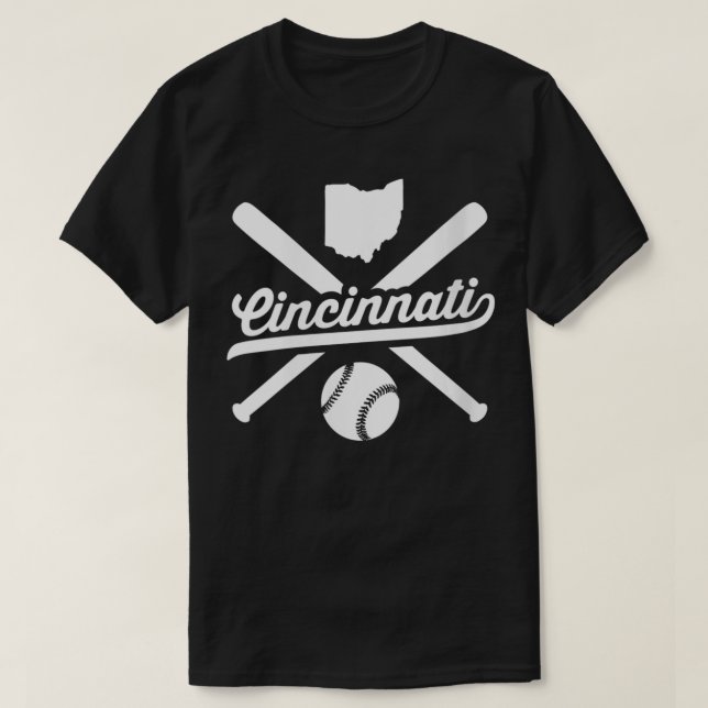 Camiseta Cincinnati Vintage Ohio Orgullo rojo (Diseño del anverso)