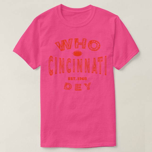 Camiseta Cincinnati Who Dey Remix 1968 (Diseño del anverso)