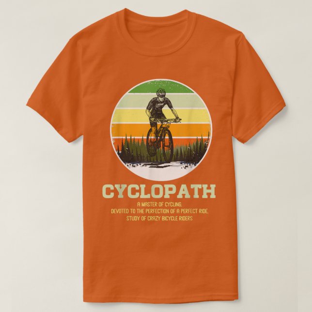 Camiseta Cinclopath Definition Sunset Cyclist Humor Fan Bic (Diseño del anverso)