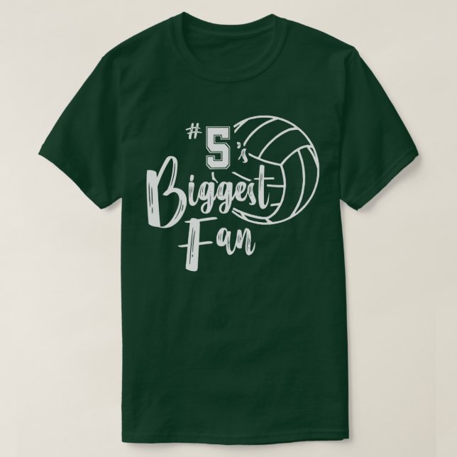 Camiseta Cinco 5.ª mayor fanática de voleibol, papa de vole (Diseño del anverso)