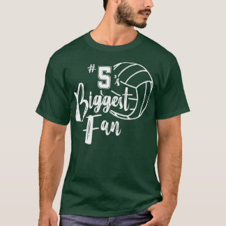 Camiseta Cinco 5.ª mayor fanática de voleibol, papa de vole