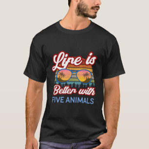 Camiseta Cinco Animales Shaolin Sunset Life Es Mejor Con Fi
