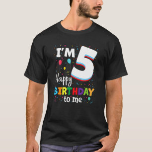 Camiseta Cinco años cinco Chicas de cumpleaños feliz 5