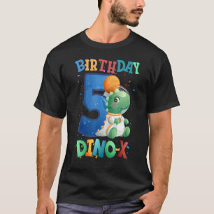 Camiseta Cinco Astronautas de Dino Boys 5 años de astronaut