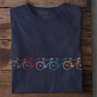 cinco bicicletas de diferentes colores fresco