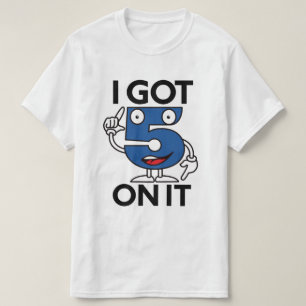 Camiseta Cinco camisas azul/blanco