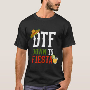 Camiseta Cinco Camisas De Mayo Hombres DTF Abajo A Fiesta.p