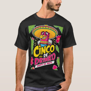 Camiseta Cinco de bebida feliz de Mayo