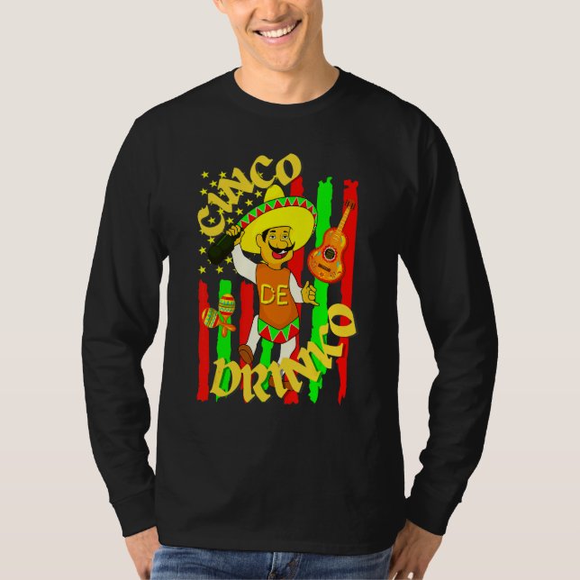 Camiseta Cinco De Bebida Y Cinco De Mayo (Anverso)