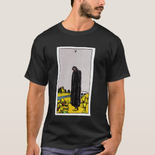 Camiseta Cinco de Copas Tarjeta de Tarot Vintage - original