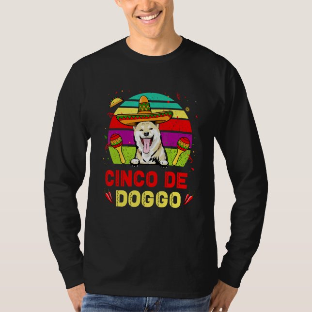 Camiseta Cinco De Doggo Shiba Inu Perro Por Cinco De Mayo (Anverso)
