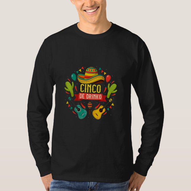 Camiseta Cinco De Drinko 5 De Mayo Drinko De Mayo (Anverso)