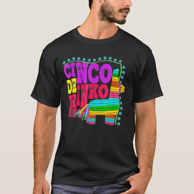 Camiseta Cinco De Drinko Beber Divertidas Cinco De Mamáes M (Anverso)