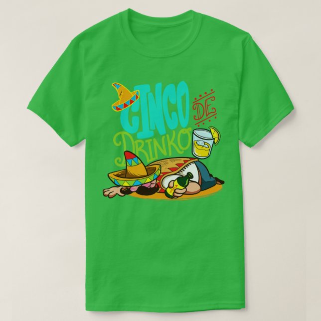 Camiseta Cinco de Drinko Cinco de Mayo Fiesta México 5 de m (Diseño del anverso)