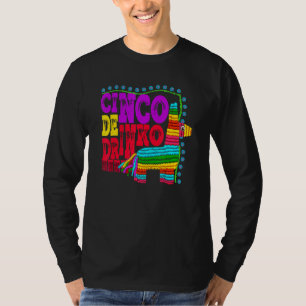 Camiseta Cinco De Drinko Divertida Idea Mexicana De La Bebi