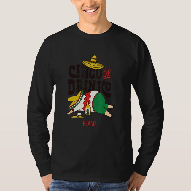 Camiseta Cinco De Drinko Fiesta En Cinco De Mayo En Plano (Anverso)