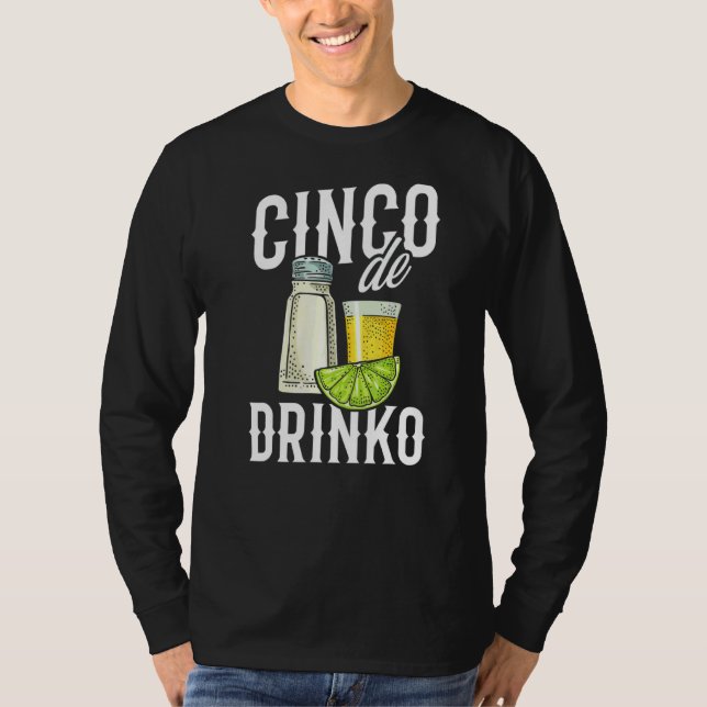 Camiseta Cinco De Drinko Fiesta Salt Lime Tequila Three Ami (Anverso)