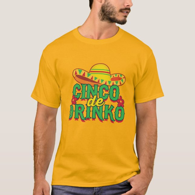 Camiseta Cinco de Drinko Fiesta Sombrero (Anverso)