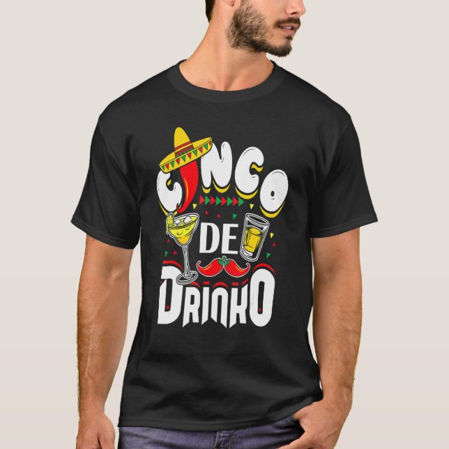 Camiseta Cinco De Drinko Funny Cinco De Mayo Drinki (Anverso)