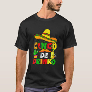 Camiseta Cinco De Drinko Margarita Sombrero Mexican Cinco D