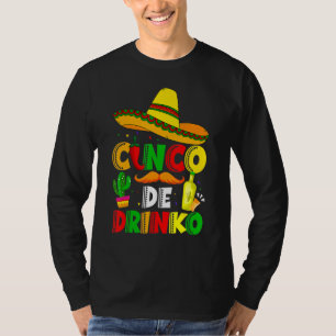 Camiseta Cinco De Drinko Margarita Sombrero México Cinco D