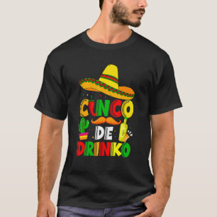 Camiseta Cinco De Drinko Margarita Sombrero México Cinco D