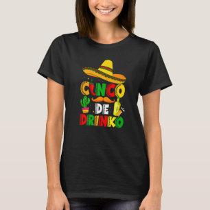 Camiseta Cinco de Drinko Margarita Sombrero México Cinco D