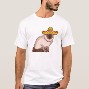 Camiseta Cinco De Mayo 2020 Curioso Gato Siamés Mexicano