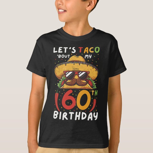 Camiseta Cinco De Mayo 60 años Taco edad 60 años Bi mexican (Anverso)
