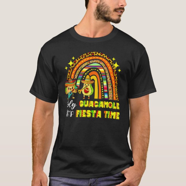 Camiseta Cinco De Mayo Arcoiris Santo Guacamole Su Fiesta (Anverso)