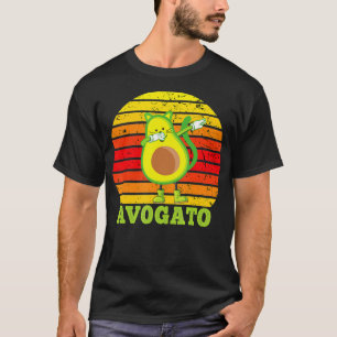 Camiseta Cinco De Mayo, Avogato, Retro Doblando Gato Aguaca