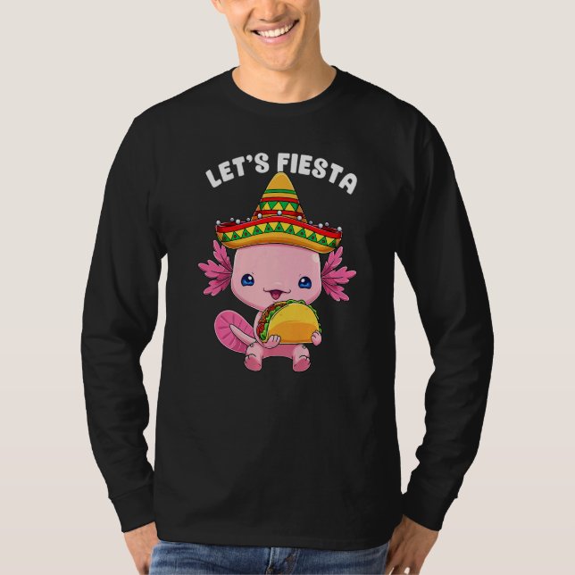 Camiseta Cinco De Mayo Axolotl Taco Cute Mexicano Axolotl L (Anverso)