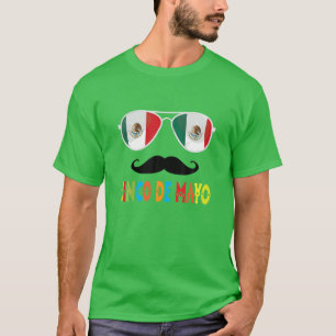 Camiseta Cinco De Mayo Bandera Mexicana Mustache Funny
