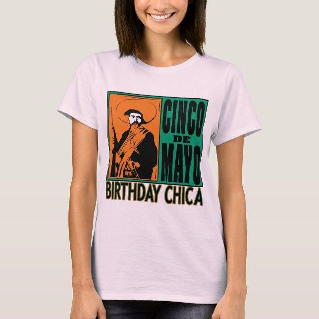 Camiseta Cinco de Mayo Birthday Chica (Anverso)
