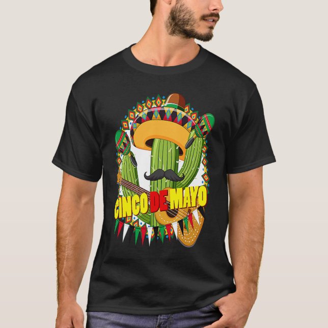 Camiseta Cinco De Mayo Burritos  Mexico Tacos and Avocado   (Anverso)