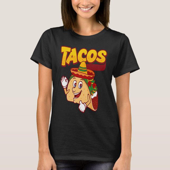Camiseta Cinco De Mayo Burritos  Mexico Tacos and Avocado   (Anverso)
