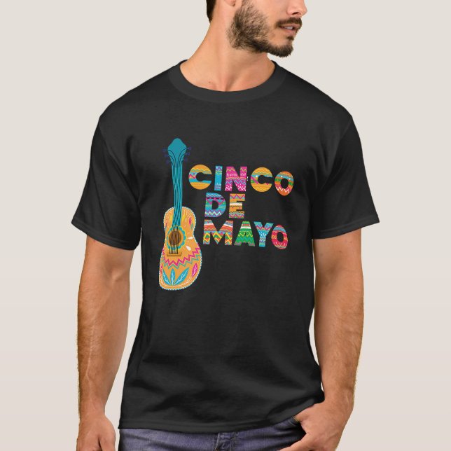 Camiseta Cinco De Mayo Burritos  Mexico Tacos and Avocado   (Anverso)